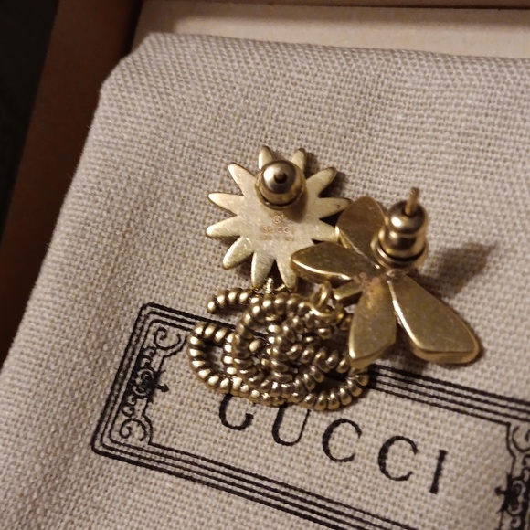 GUCCI VINTAGE EARRINGS IN BOX - Picture 3 of 3